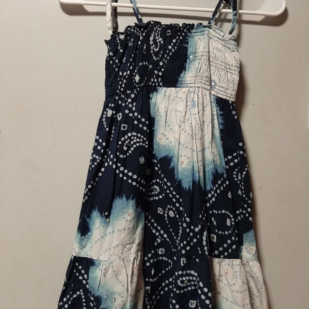 GAP kids sleeveless blue print sundress. Size XS